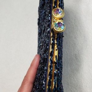 Bags - Blue Beaded Clutch/Handbag Bags - Blue Beaded Clutch/Handbag